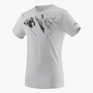 Graphic Melange Cotton T-Shirt M