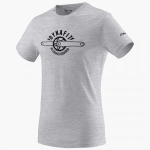 Graphic Melange Cotton T-Shirt Herren 